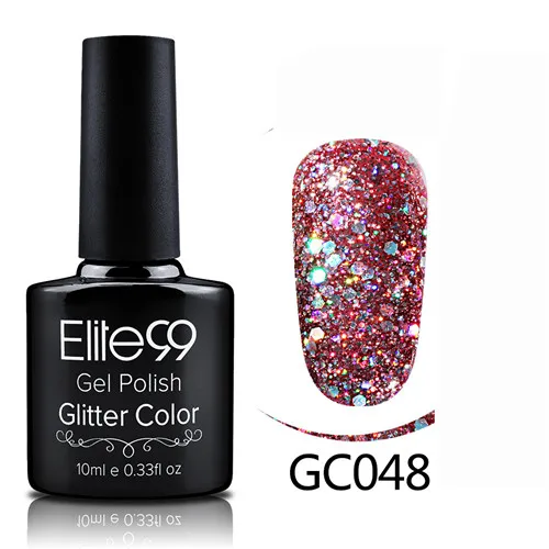 GC048 Elite99 10 мл УФ гель лак для ногтей Блестящий Цветной Гель-лак замачиваемый Гель-лак для ногтей Полупостоянный УФ-гель - Цвет: GC048