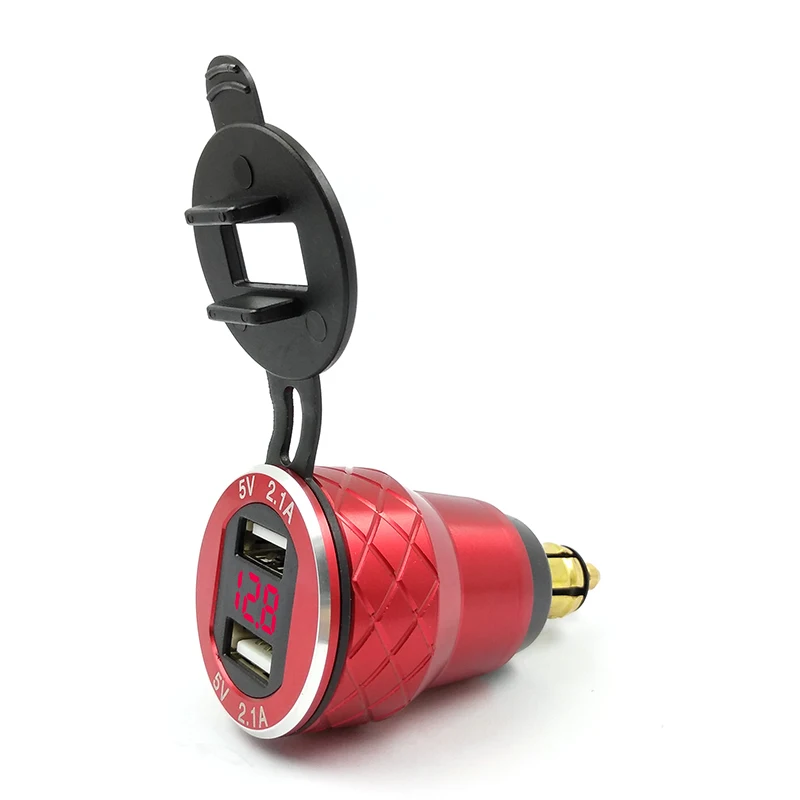 4.2A EU двойное USB зарядное устройство для мотоцикла 12 24V скутер мото адаптер