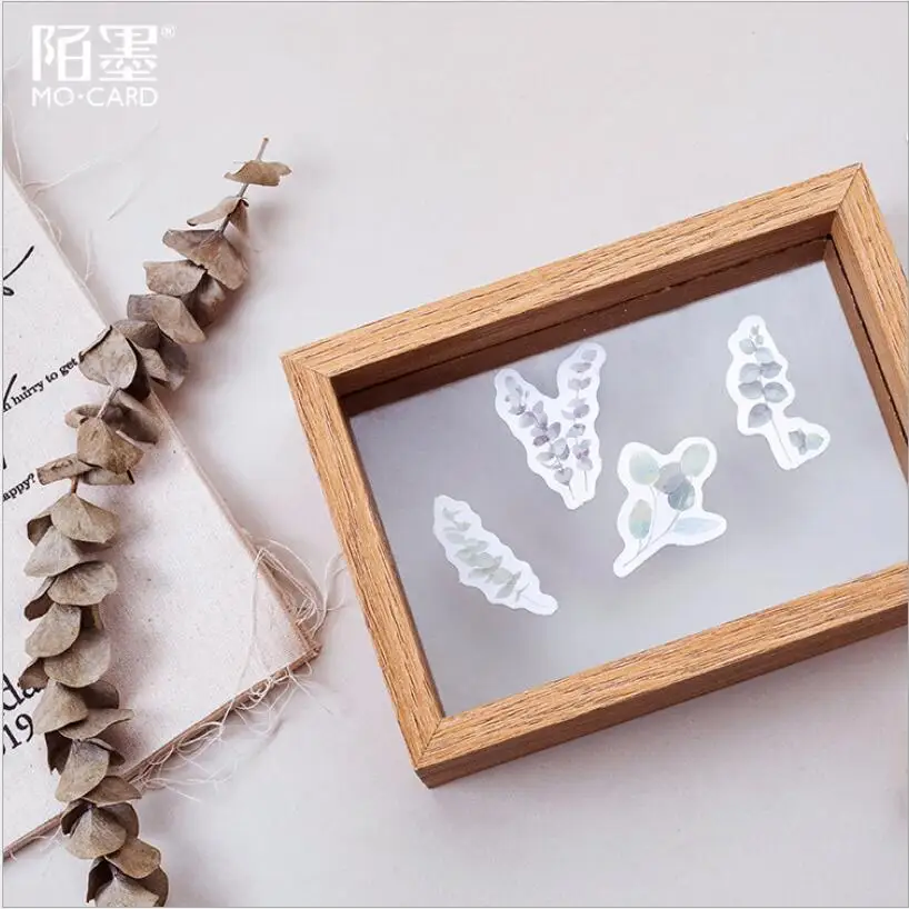 45 шт./кор. в винтажном стиле зеленых растений мини бумажные наклейки украшения DIY