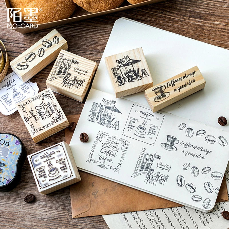 XINAHER винтажный кофе магазин Деревянный штамп DIY Ремесло Деревянные и резиновые штампы для скрапбукинга канцелярские товары Скрапбукинг Стандартный штамп