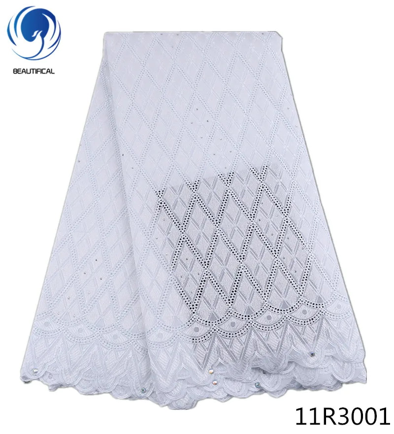 Beautifical white swiss voile lace in switzerland with stones african fabrics 2018 high quality for dress 5yards 11R30 | Дом и сад
