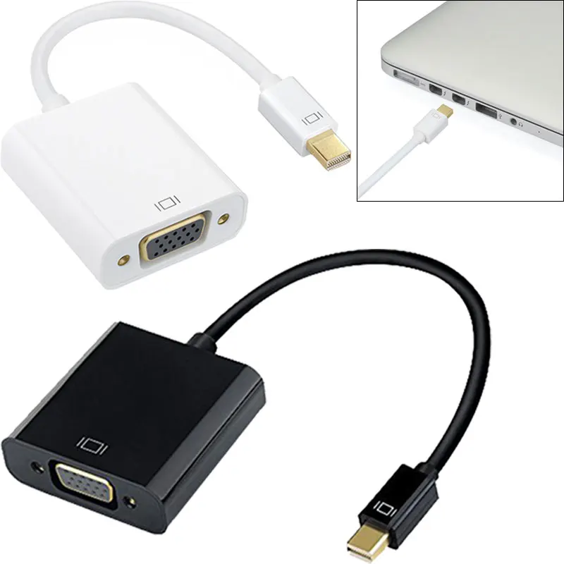 Кабель переходник с интерфейсом Thunderbolt для Apple MacBook Air Pro iMac ThinkPad X1 QJY99|mini dp to vga|dp vga