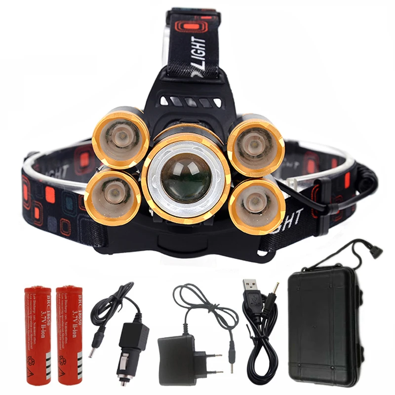C Litwod Z20 CREE светодиодный налобный фонарь XM-L T6, налобный фонарь, фонарь 20000 люмен, масштабируемый перезаряжаемый аккумулятор 18650 - Испускаемый цвет: C