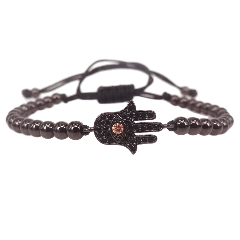 Знаменитый бренд мужской телефон микро ПАВЕ Черный CZ Хамса ручной соединитель