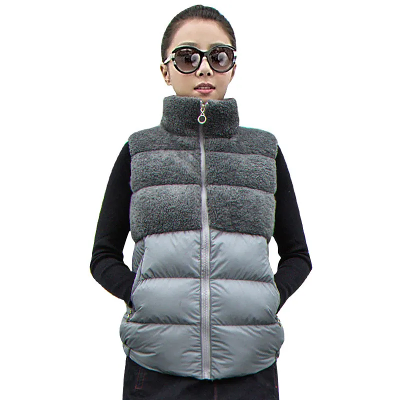 Жилет из овчины женский зимний хлопковый жилет с отстрочкой|down vest women|vest womenvest women