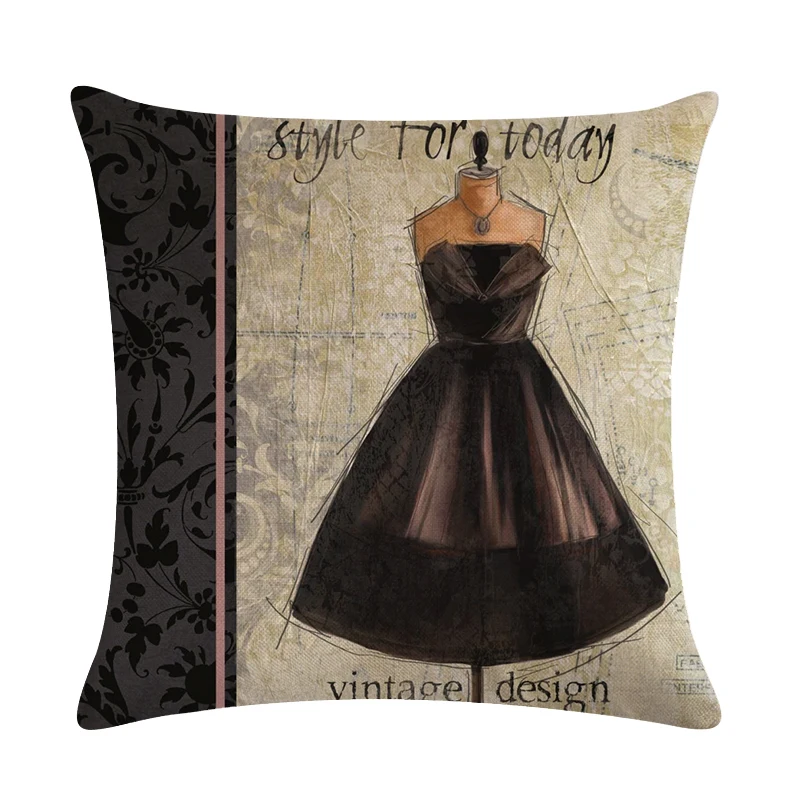 Вечернее платье декоративная наволочка из хлопка и льна квадратная 45x45 см для
