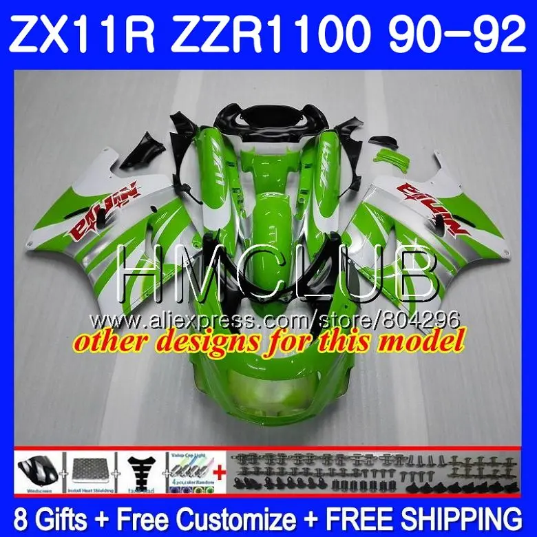 Корпус для KAWASAKI NINJA ZX 11R ZZR 1100 ZX11R 90 91 92 13HM.8 ZZR1100 синий черный ZX11 R 11 1990 1991 1992