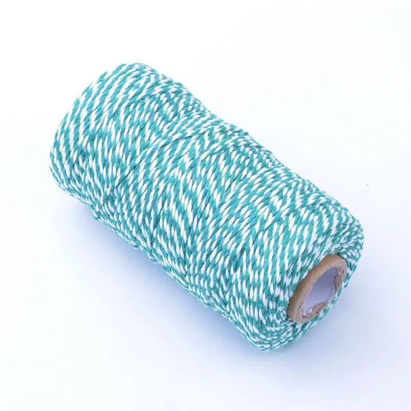 100 ярдов DIY Красочные 2ply пекарни шпагат, веревка хлопок шнуры веревка для ручной работы Рождественский подарок упаковка Craft проектов домашний декор - Цвет: 10