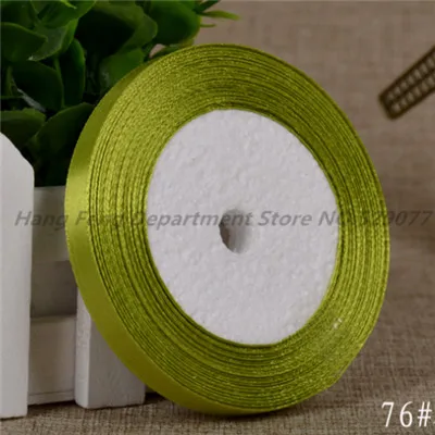 Армейский зелёный 25 ярдов/10/15/20 мм Grosgrain атласные ленты для бантом ручной работы ремесла свадебные для рождественской вечеринки украшение подарочная упаковка с шелковой лентой - Цвет: Армейский зелёный