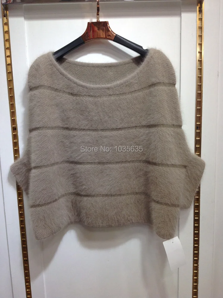 Женский пуловер из натурального меха норки короткая Шуба с круглым вырезом и