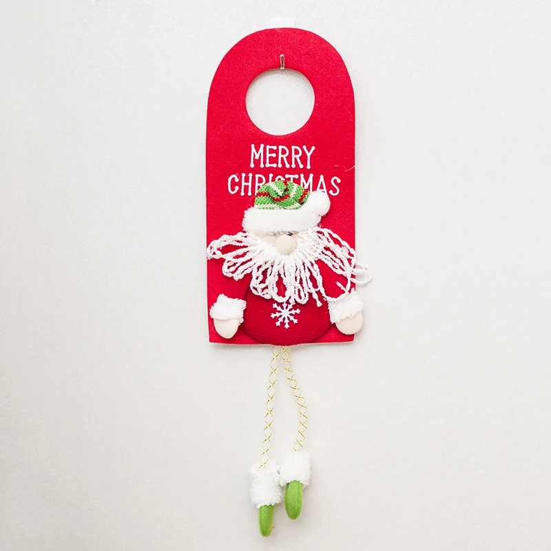 Творческий Xmas очаровательный мультфильм с Санта Клаусом и снеговиком Лось двери