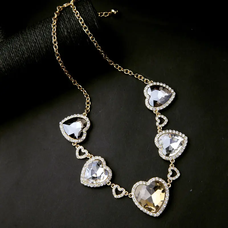 Мода 2017 чистое сердце Цепочки и ожерелья Новое поступление прекрасный Макси