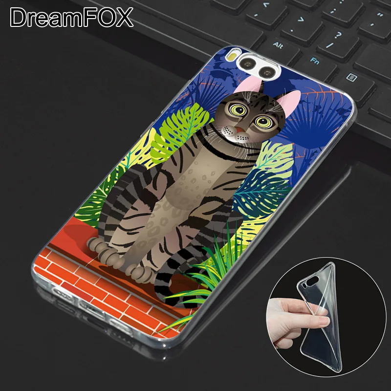 DREAMFOX M323 модные Cat арт силиконовый чехол-накладка из мягкого ТПУ чехол крышка для