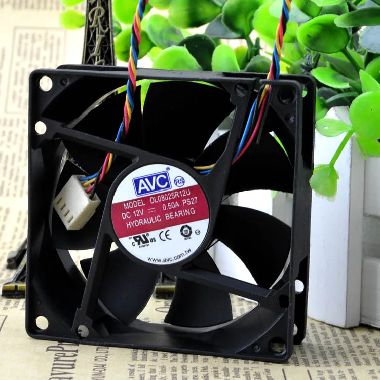 AVC DL08025R12U 8cm вентилятор 12V 0.5A PWM гидравлический подшипник|8cm fan|fan 12vfan |