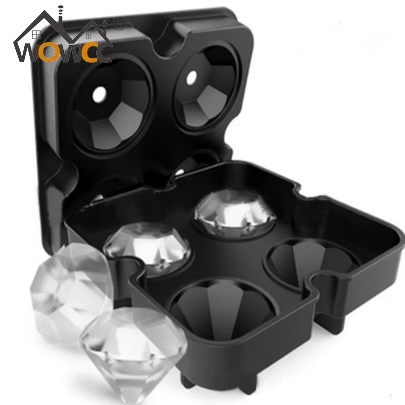 3D форма для льда в форме алмаза силиконовая бара вечеринки шоколада конфет