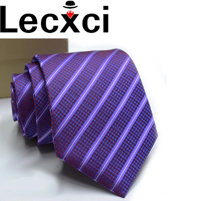 Lecxci классические иглы для мужчин s галстук 8 см Полосатый шейный плед и Бизнес