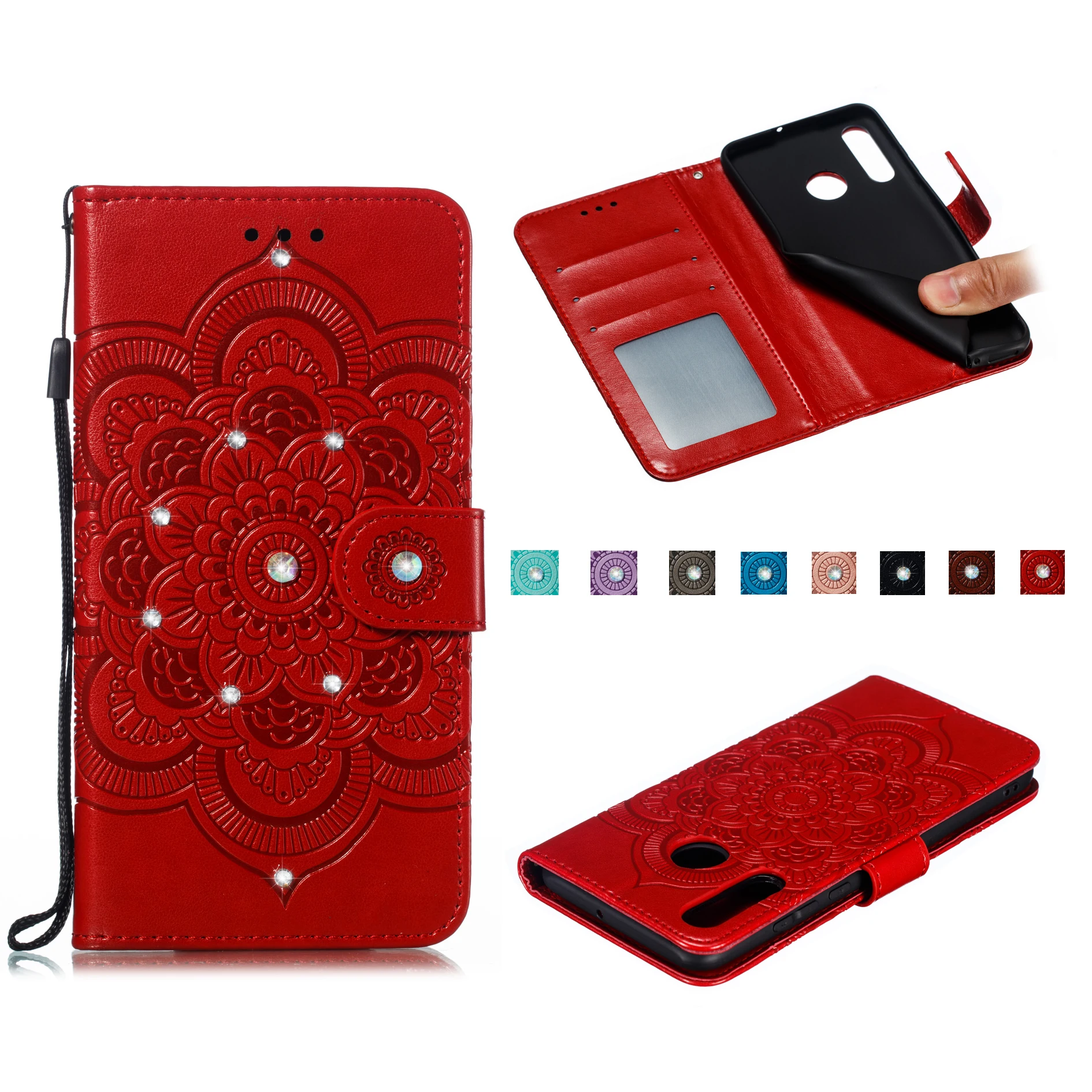 Чехол для Huawei Y5 Y6 Y7 Y9 P P9 P30 Pro Prime Smart Plus Nova Mate View Enjoy из искусственной кожи с откидной