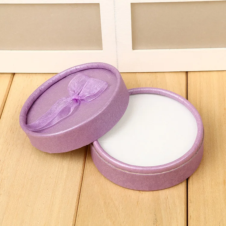 8 3x3 5 см круглая многоцветная бумажная шкатулка для ювелирных изделий органайзер