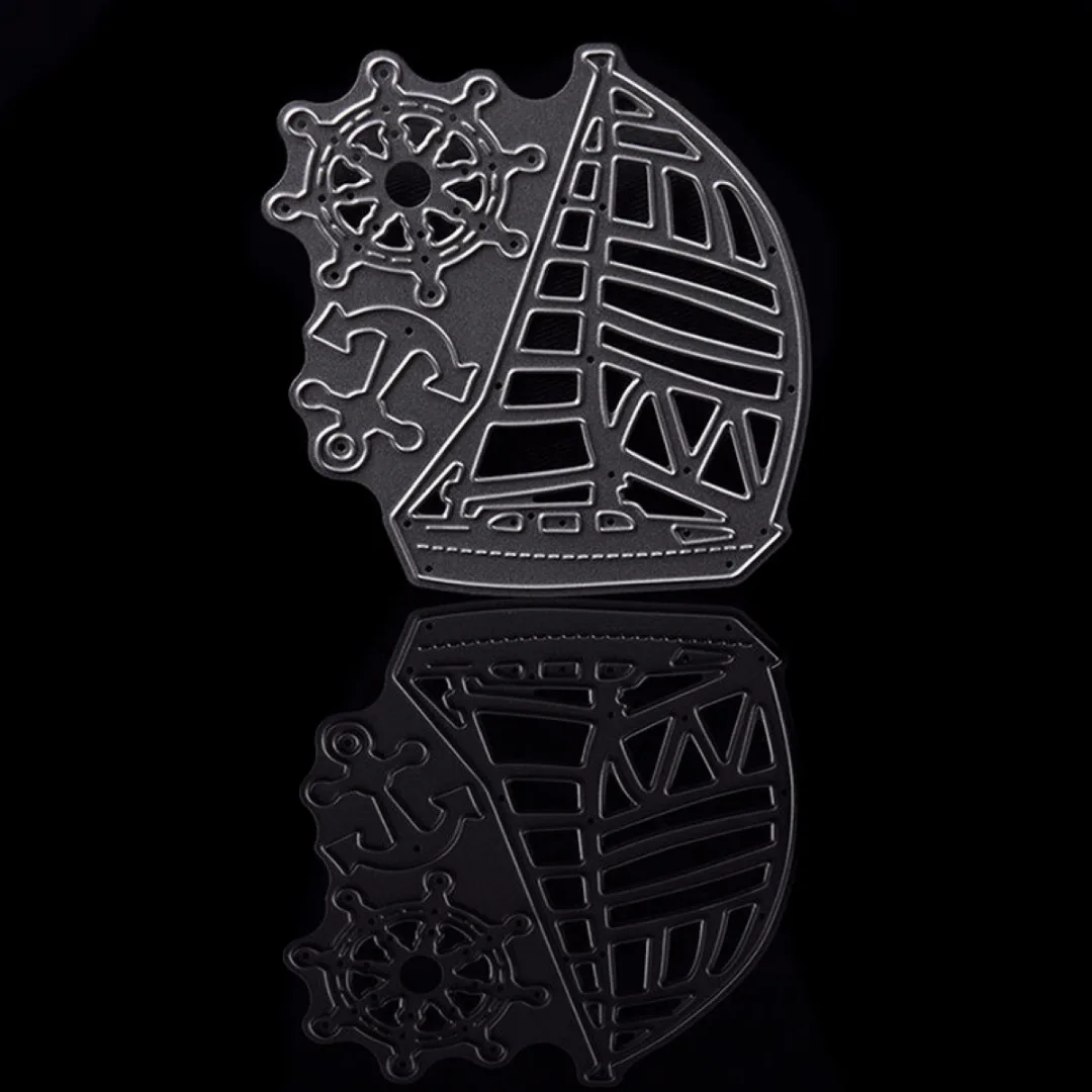 Новинка 82 мм * 86 трафарет парусная лодка Вырубные штампы сделай сам Скрапбукинг