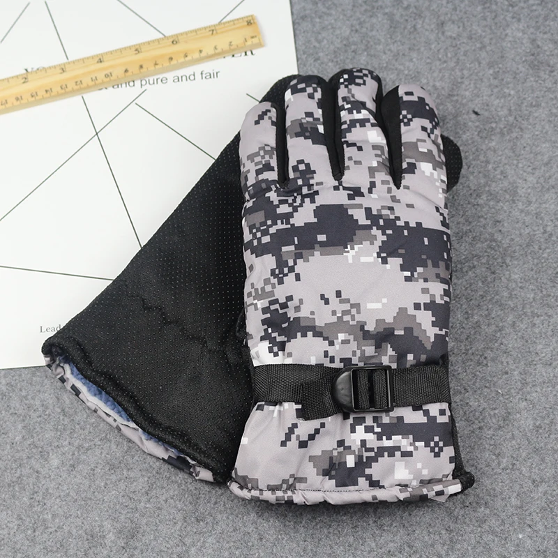 grey camo Тактические Военные перчатки мужские камуфляжные зимние теплые перчатки для защиты рук камуфляжные наручные варежки для мужчин s женские спортивные охотничьи перчатки - Цвет: grey camo