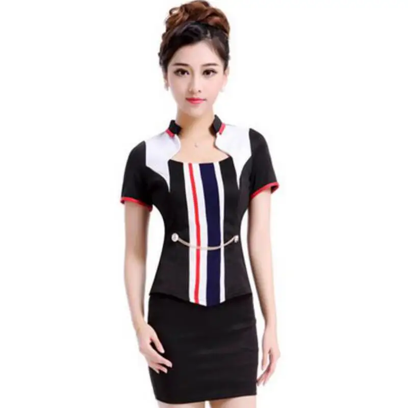 Женщины Сексуальные Стойке Регистрации Отеля Униформы Установить Новый Дизайн С