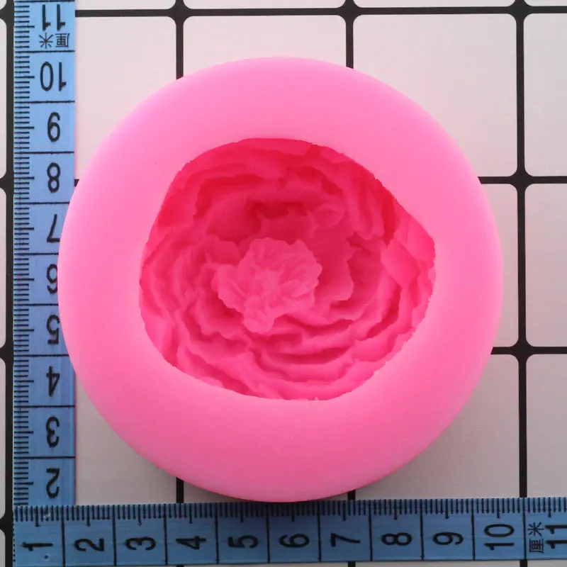 Mujiang 3D Пион цветок силиконовые формы для мыла Свеча Смола глина форма сахарный