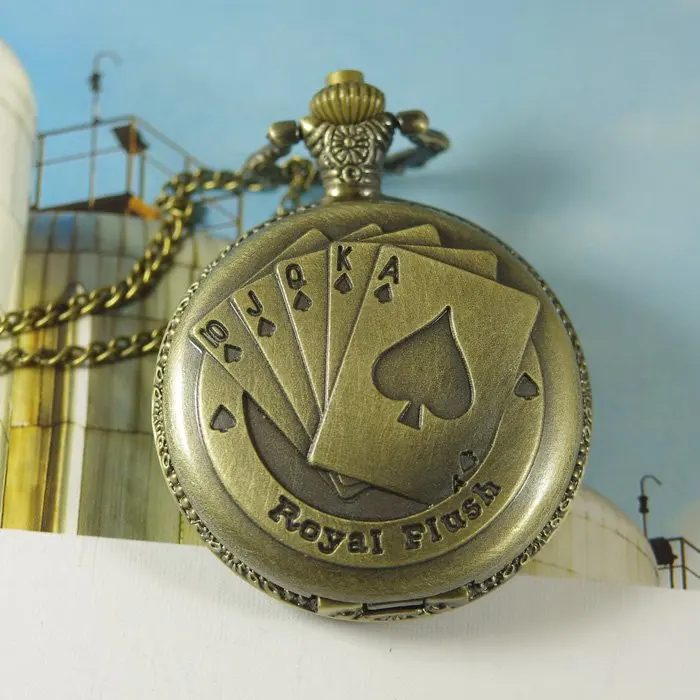 Часы Ultima Cartada Poker кварцевые карманные часы бесплатная доставка мужские цепи новое