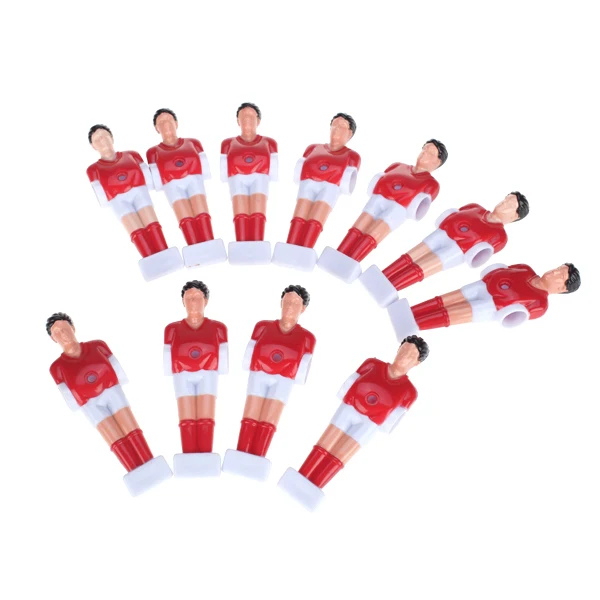 11 шт Футбол Человек стол для парней игрок часть Foosball футбольный стол запасные части для мужчин игроков красный/белый пластиковый набор