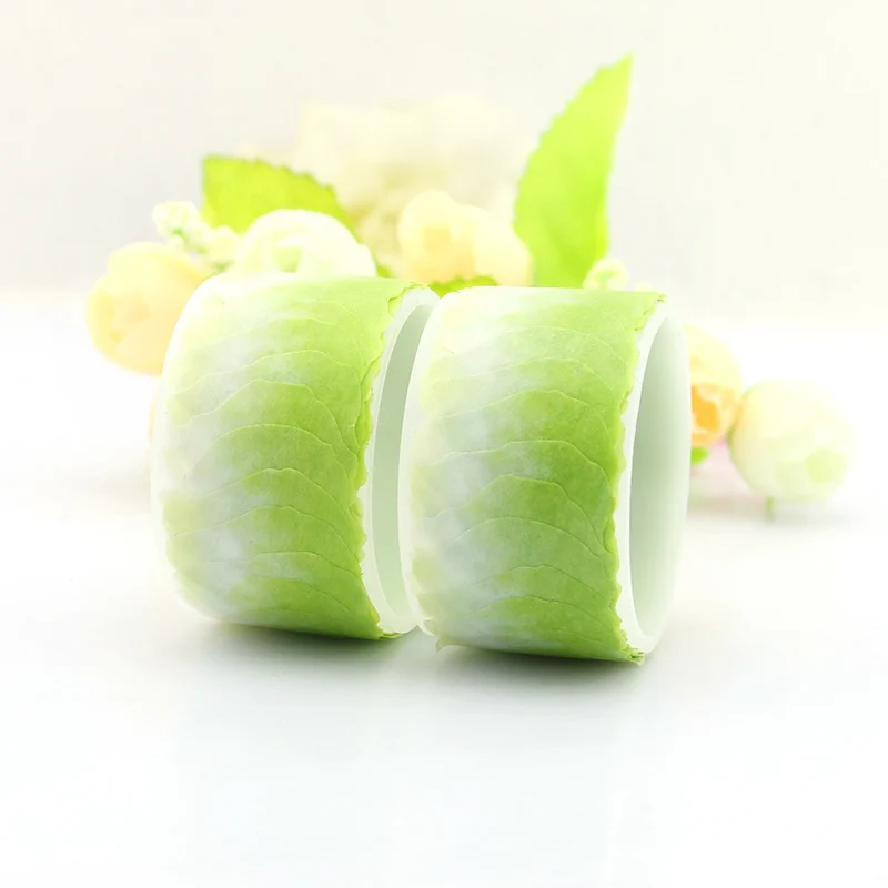 100 шт. в рулоне зеленая Акварельная Васи-лента с лепестками сакуры декоративная