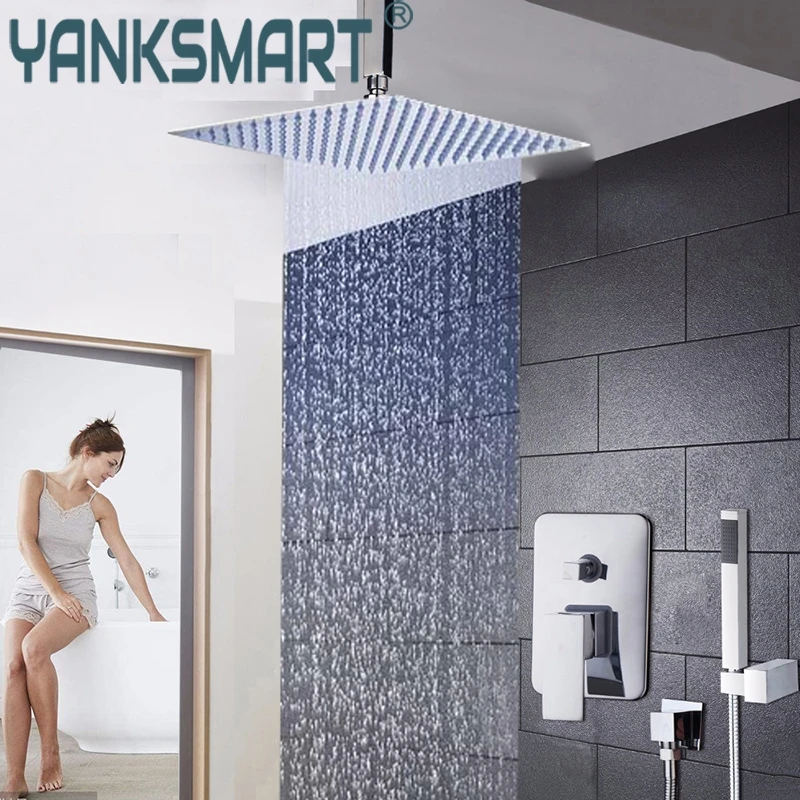 Набор насадок для душа светодиодный потолочный настенный душ 8 10 12 16 дюймов с