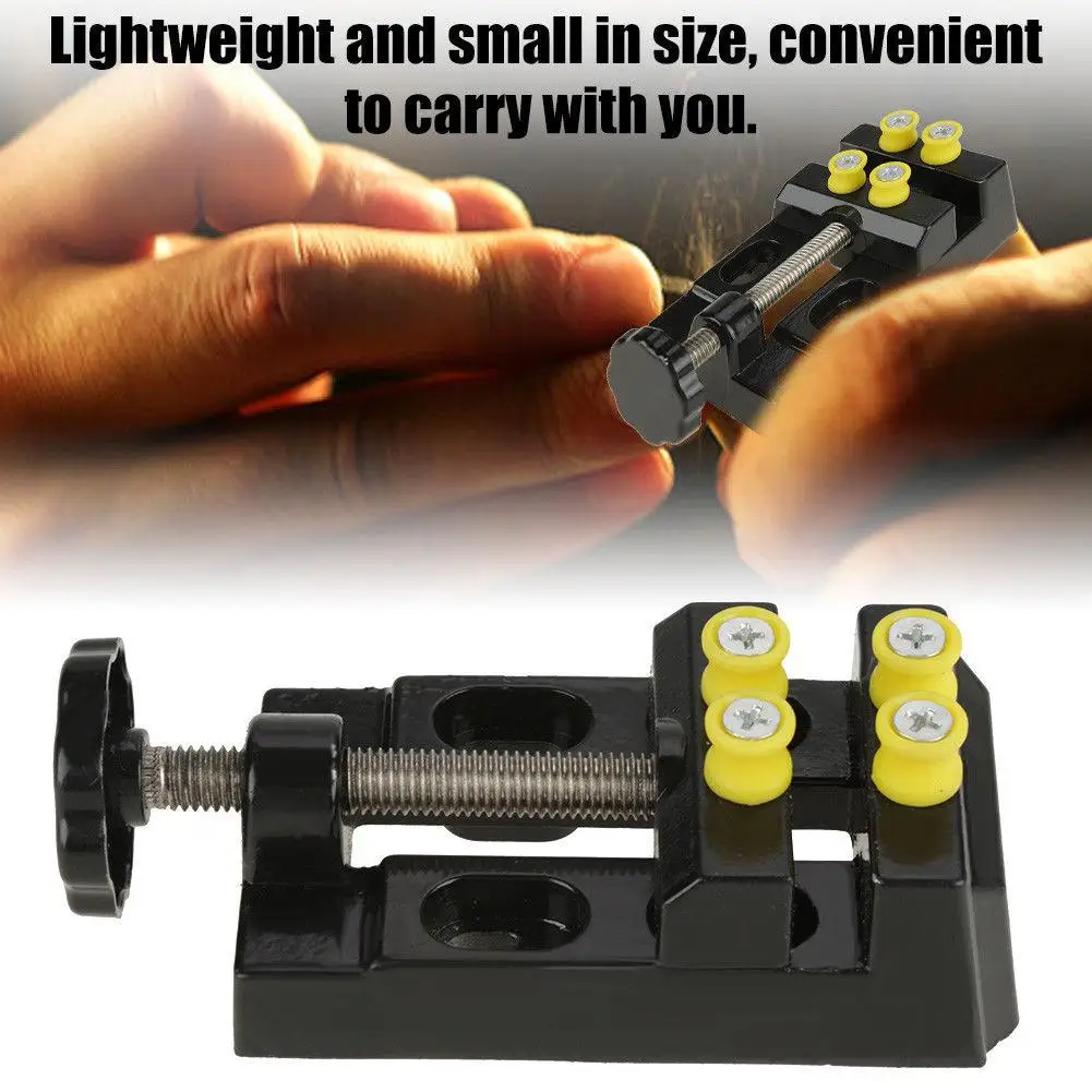 Монтируемый Миниатюрный стол тиски резьба по челюсти скамья зажим сверлильный