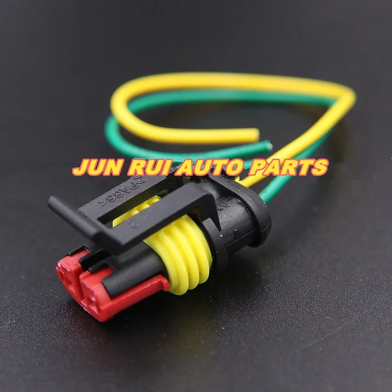 

10pcs/lot Tyco/Amp 2 Pin/Way Female and Male Auto Connector Sealed Waterproof Hernia Lights Plug With Automobile Wire Harness