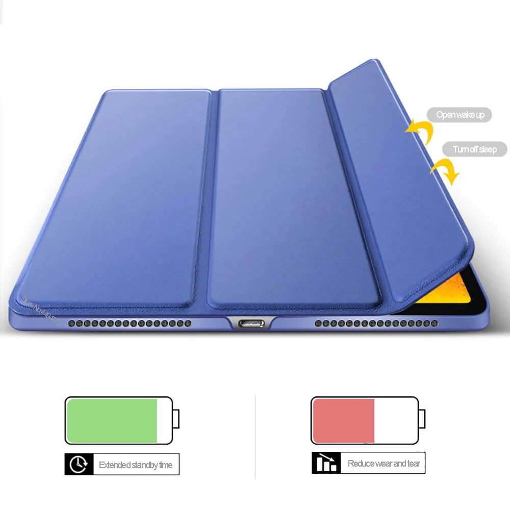 Чехол-подставка Trifold для нового iPad Pro 11, Ультратонкий чехол из искусственной кожи, Умный Магнитный чехол для iPad Pro 11, чехол