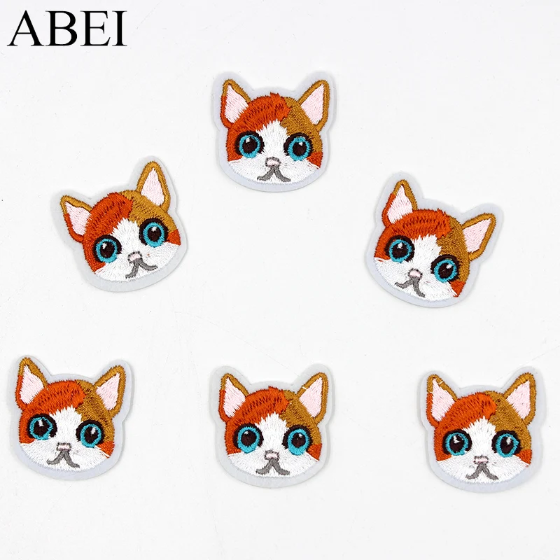 10 шт./лот нашивки в виде милых мультяшных кошек аппликация с утюгом на маленьких