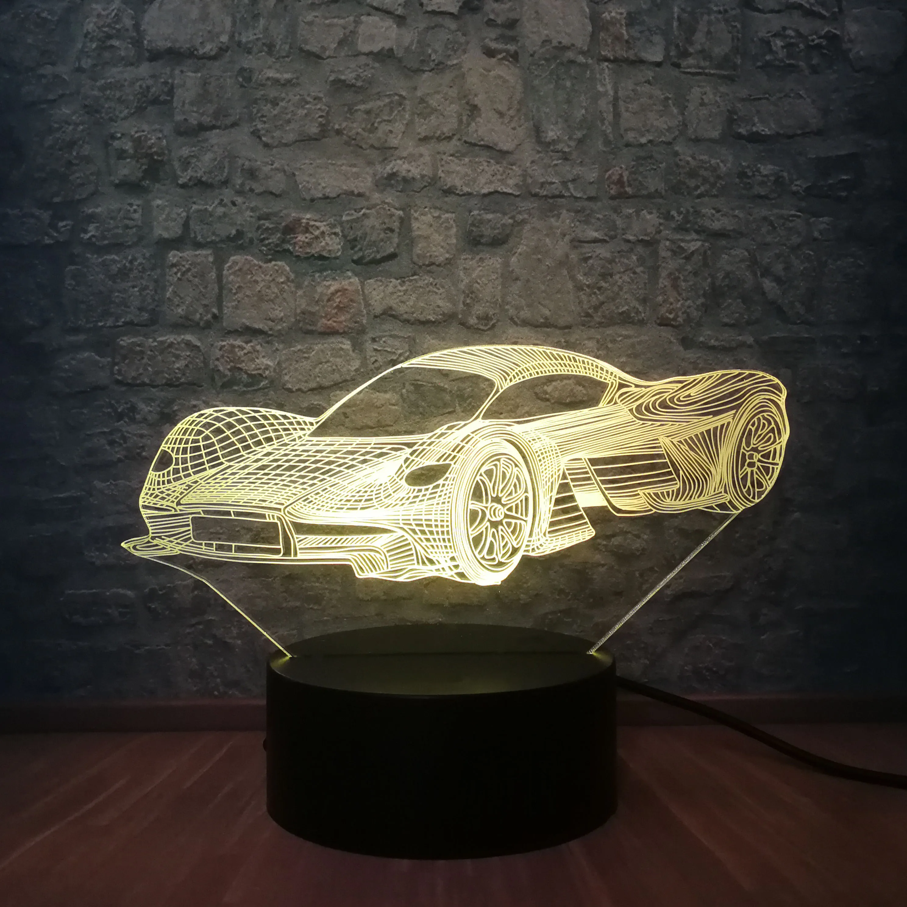 Новинка крутая современная Автомобильная 3D светодиодный USB RGB настольная лампа