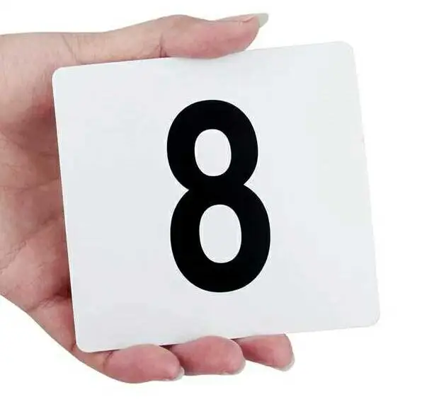 Пластиковые Таблички-маркеры + металлическая настольная фотоподставка для