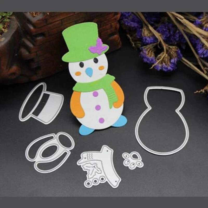 

SCD379 Snowman Metal Cutting Dies For Scrapbooking Stencils DIY Album Cards Decoration Embossing Folder Craft Die Cuts Tools New