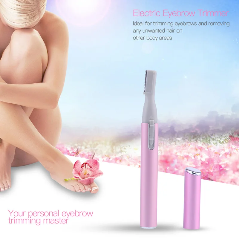 Портативная бритва скребок для бикини + мини триммер бровей электробритва