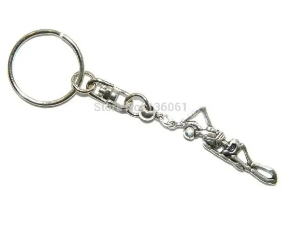 Винтажный серебряный брелок для ключей Инь Янь лошадь жевательный знак зубная