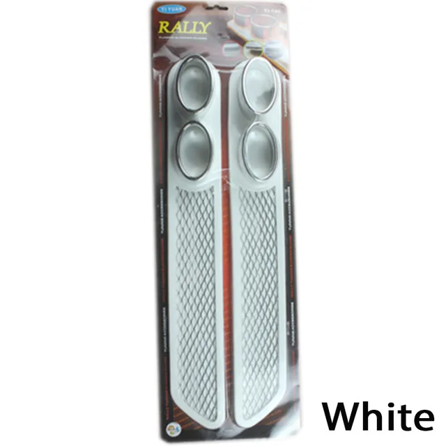 2pcs white ZD 2X автомобильные 3D крутые автомобильные наклейки из углеродного волокна для Mercedes Benz W203 W204 W211 Volvo S60 XC90 XC60 S80 Subaru Forester XV - Название цвета: 2pcs white
