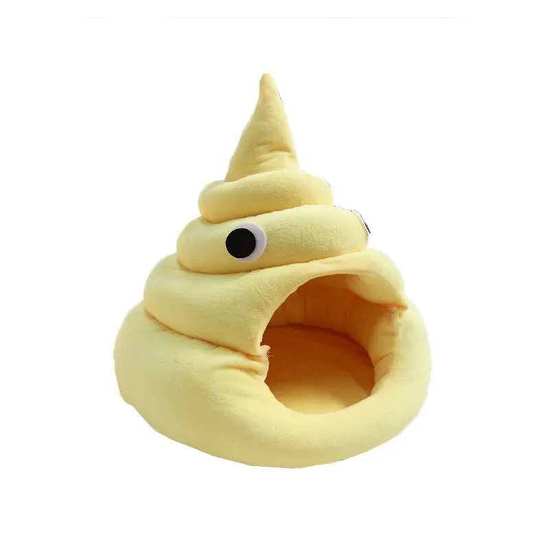 Funny Poop Pet Cat Beds Mat House Cat Dog Puppy Kennel Sleeping Bags Winter Warm Sofa Pet Home Cat Beds Mat Tent Nest Cave Bed