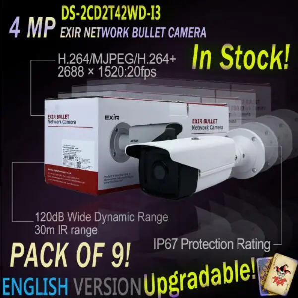 Ds-2cd2t42wd-i3 английская версия 4mp Exir сети пуля Камера ИК 30 м заменить ds-2cd2232-i5 ds-2cd2232 DS i5