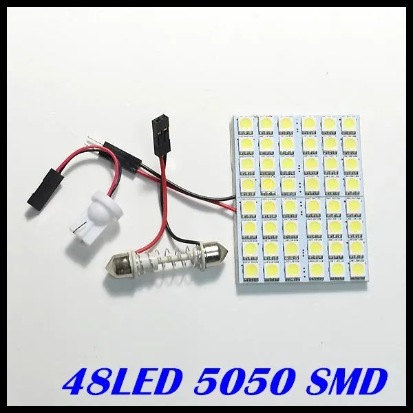 12v Светодиодная панель для автомобиля светильник 48led 5050smd festoon led интерьер комнаты
