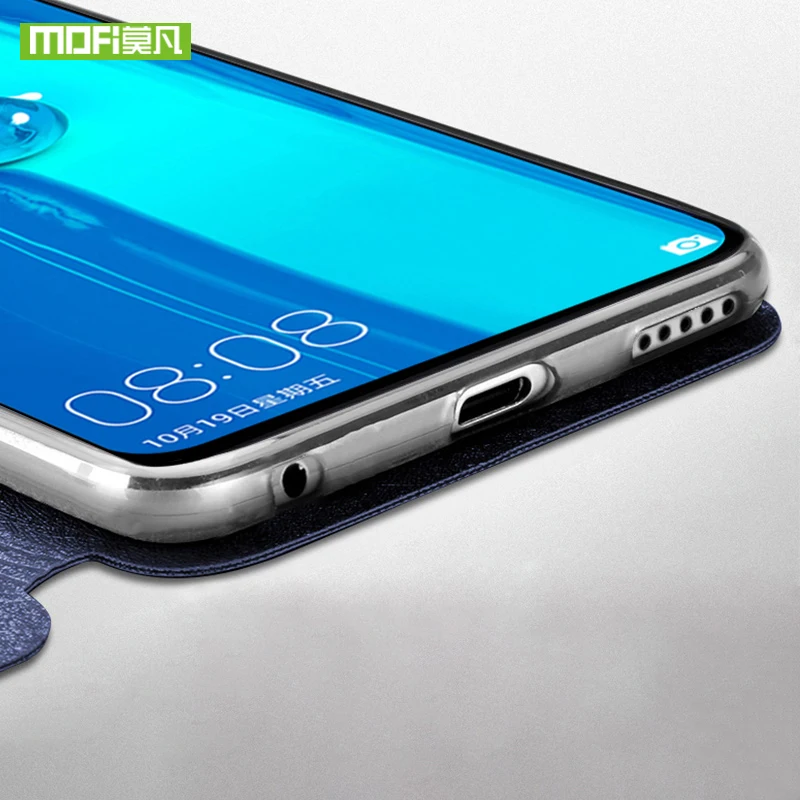 Mofi для huawei Y9 2019 чехол силиконовый Флип кожаный 6 5 funda роскошный Y 9