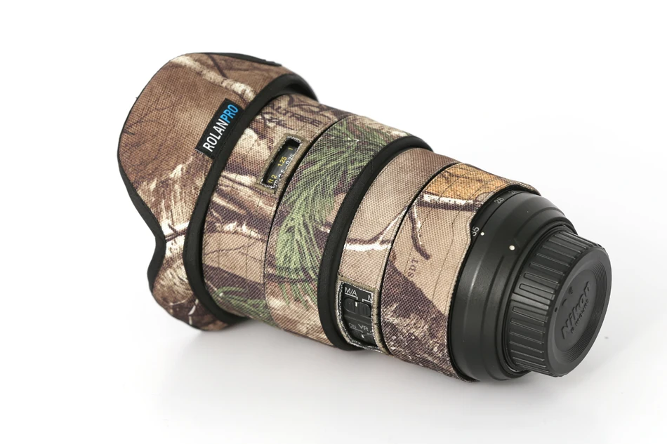 Линзы rolanpro камуфляжное пальто дождевик для Nikon AFS 16 35 мм F/4G ED VR защитный рукав