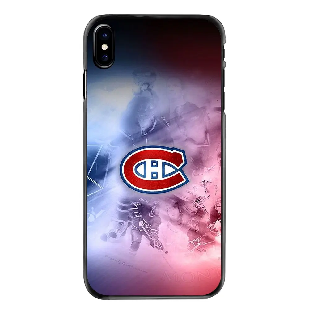 CH Montreal Canadiens Flag Logo Hockey Team For iPhone 4 4S 5 5S 5C SE 6 6S 7 8 Plus X XR XS Max iPod Touch Phone Bag Case |