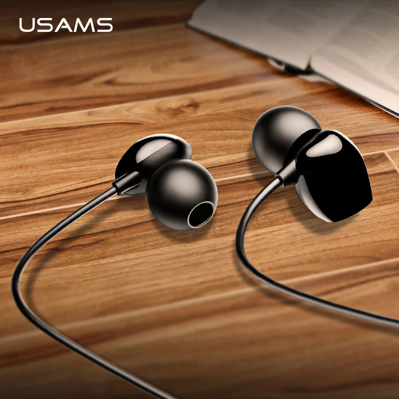 USAMS 3 5 мм Высокое качество в ухо TPE наушники Hifi бас стерео гарнитура inear