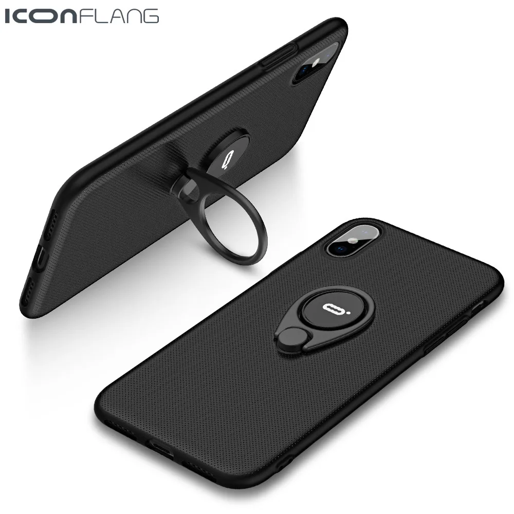 IX палец кольцо держатель телефона чехол для iphone X 10 случаях Slim 360 градусов