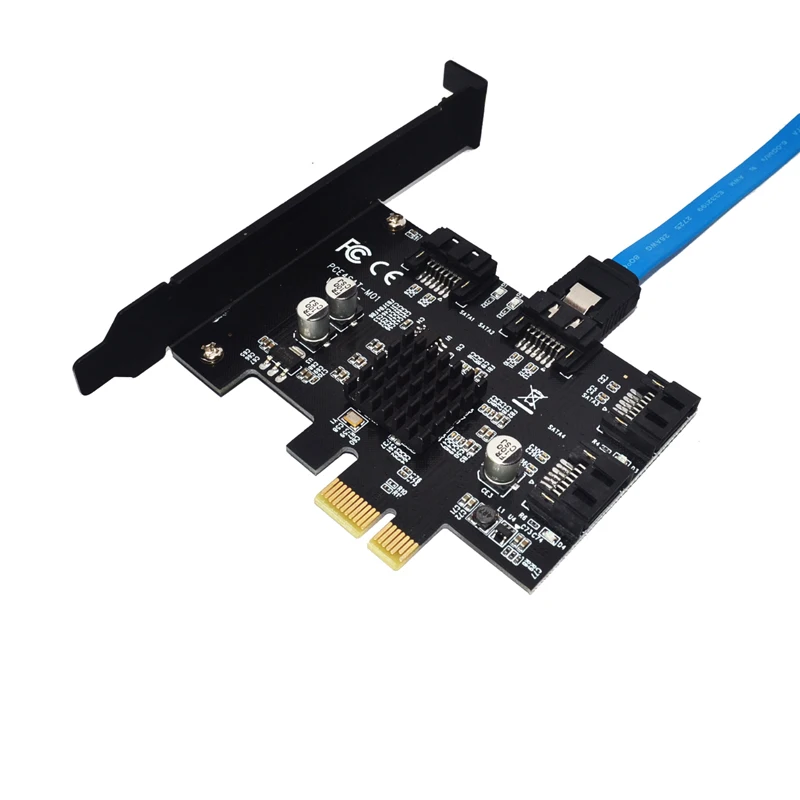 PCI e SATA 3 0 4 Порты расширения карты контроллера 6G SATA3.0 адаптер Express Marvell 88SE9215 чип для