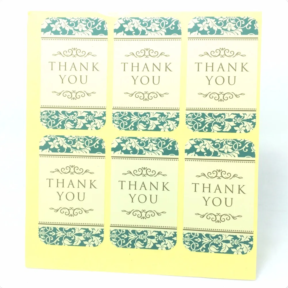 

33X55MM THANK YOU Vintage pattern stickers 120pcs/lots TH16110808